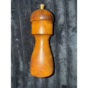 Oliv-Art Hand Carved Olive Wood Pepper Mill, Made In Spain Vintage